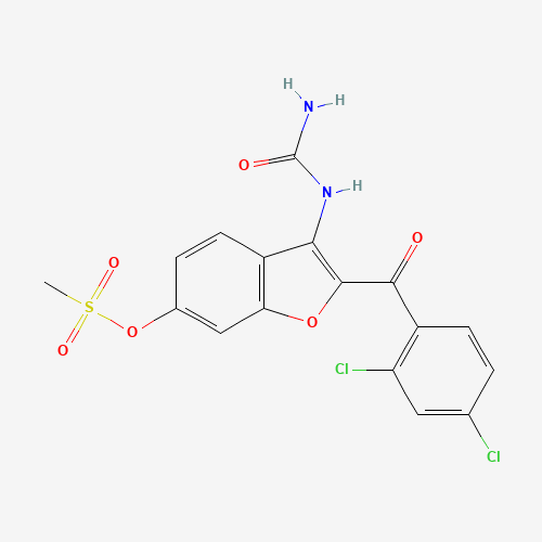 329306-27-6 [3-(carbamoylamino)-2-(2,4-dichlorobenzoyl)-1-benzofuran-6-yl] methanesulfonate chemical structure
