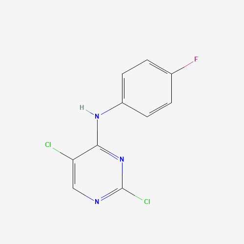 280582-13-0 2,5-dichloro-N-(4-fluorophenyl)pyrimidin-4-amine chemical structure