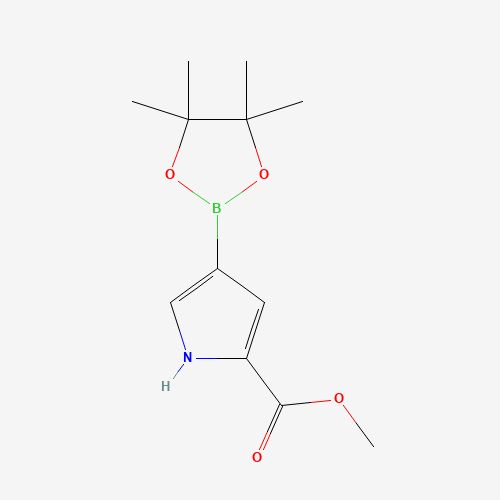 1198605-53-6 methyl 4-(4,4,5,5-tetramethyl-1,3,2-dioxaborolan-2-yl)-1H-pyrrole-2-carboxylate chemical structure