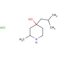 1428901-19-2 2-methyl-4-(2-methylpropyl)piperidin-4-ol;hydrochloride chemical structure