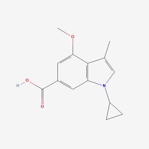 1039758-80-9 1-cyclopropyl-4-methoxy-3-methylindole-6-carboxylic acid chemical structure