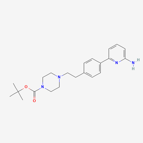 198209-44-8 tert-butyl 4-[2-[4-(6-aminopyridin-2-yl)phenyl]ethyl]piperazine-1-carboxylate chemical structure