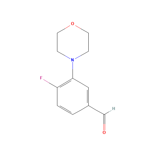1197193-13-7 4-fluoro-3-morpholin-4-ylbenzaldehyde chemical structure