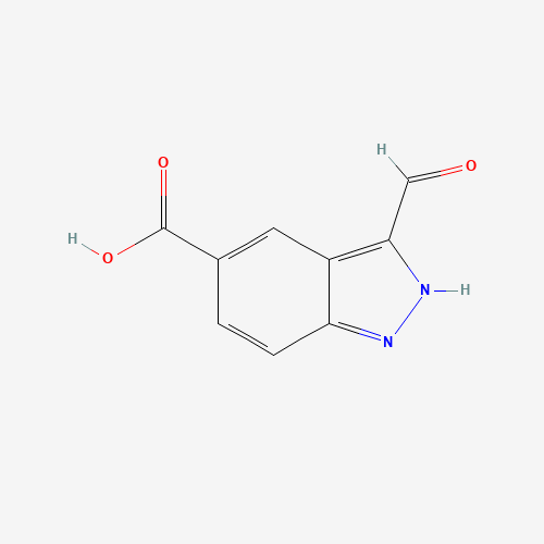 885519-98-2 3-formyl-2H-indazole-5-carboxylic acid chemical structure