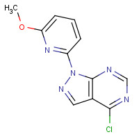 650637-96-0 4-chloro-1-(6-methoxypyridin-2-yl)pyrazolo[3,4-d]pyrimidine chemical structure