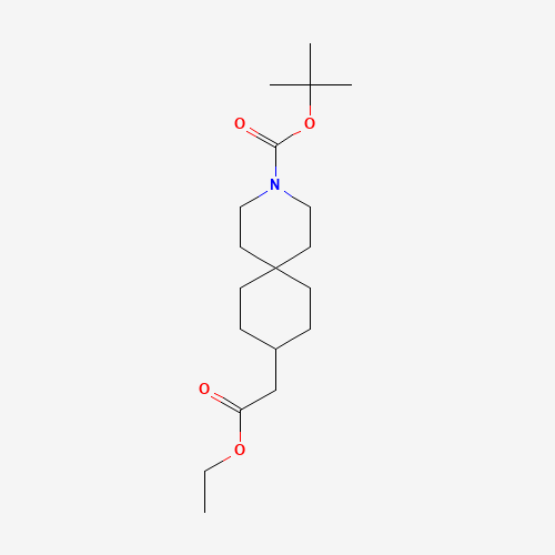 1416176-19-6 tert-butyl 9-(2-ethoxy-2-oxoethyl)-3-azaspiro[5.5]undecane-3-carboxylate chemical structure