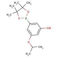 1235566-58-1 3-propan-2-yloxy-5-(4,4,5,5-tetramethyl-1,3,2-dioxaborolan-2-yl)phenol chemical structure