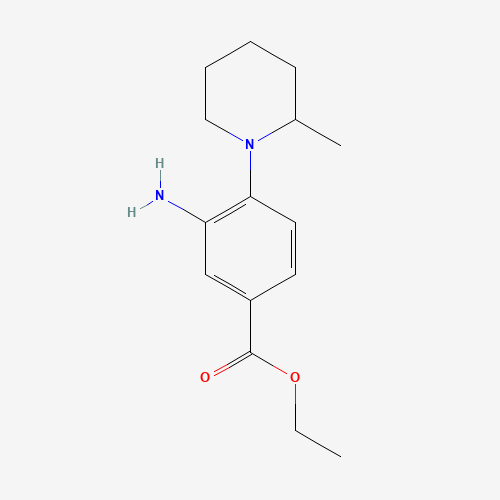 1141473-78-0 ethyl 3-amino-4-(2-methylpiperidin-1-yl)benzoate chemical structure
