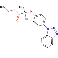 39099-42-8 ethyl 2-[4-(benzotriazol-1-yl)phenoxy]-2-methylpropanoate chemical structure