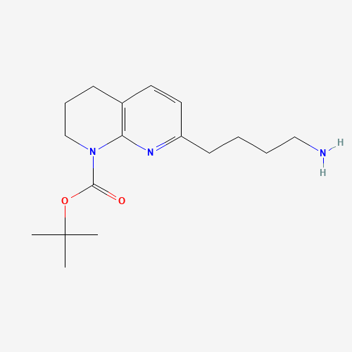 886362-42-1 tert-butyl 7-(4-aminobutyl)-3,4-dihydro-2H-1,8-naphthyridine-1-carboxylate chemical structure