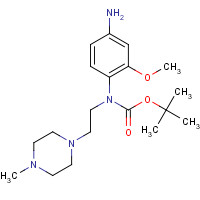 1453212-56-0 tert-butyl N-(4-amino-2-methoxyphenyl)-N-[2-(4-methylpiperazin-1-yl)ethyl]carbamate chemical structure