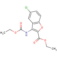 1002352-24-0 ethyl 5-chloro-3-(ethoxycarbonylamino)-1-benzofuran-2-carboxylate chemical structure