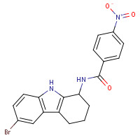827590-54-5 N-(6-bromo-2,3,4,9-tetrahydro-1H-carbazol-1-yl)-4-nitrobenzamide chemical structure