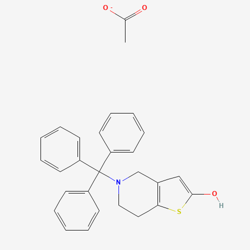 1151904-83-4 5-trityl-6,7-dihydro-4H-thieno[3,2-c]pyridin-2-ol;acetate chemical structure