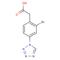 1374573-65-5 2-[2-bromo-4-(tetrazol-1-yl)phenyl]acetic acid chemical structure