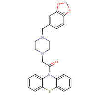 37561-27-6 2-[4-(1,3-benzodioxol-5-ylmethyl)piperazin-1-yl]-1-phenothiazin-10-ylethanone chemical structure