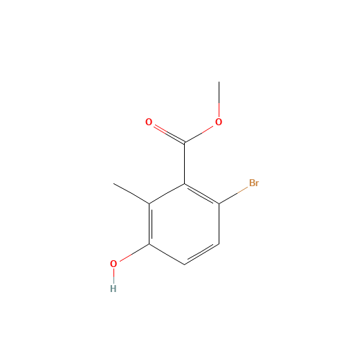 55289-15-1 methyl 6-bromo-3-hydroxy-2-methylbenzoate chemical structure