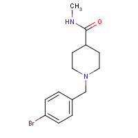 1015671-64-3 1-[(4-bromophenyl)methyl]-N-methylpiperidine-4-carboxamide chemical structure