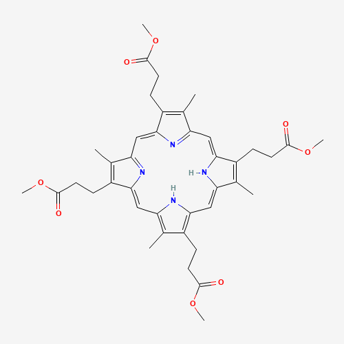 25767-20-8 methyl 3-[7,12,17-tris(3-methoxy-3-oxopropyl)-3,8,13,18-tetramethyl-21,22-dihydroporphyrin-2-yl]propanoate chemical structure