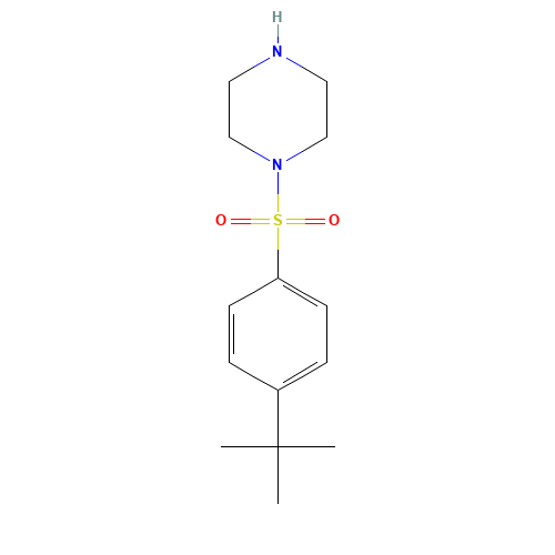379244-68-5 1-(4-tert-butylphenyl)sulfonylpiperazine chemical structure