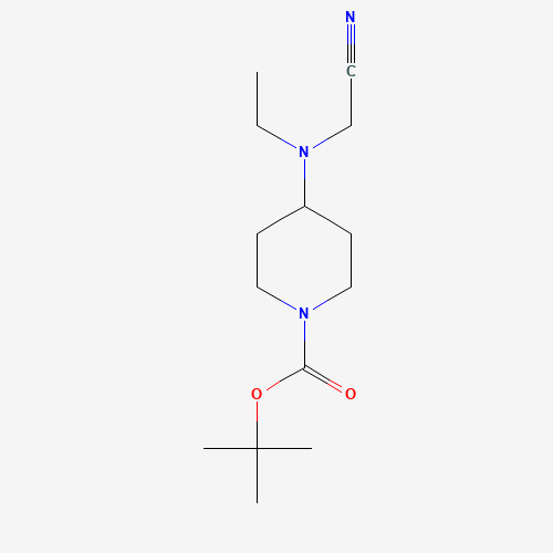 301226-17-5 tert-butyl 4-[cyanomethyl(ethyl)amino]piperidine-1-carboxylate chemical structure