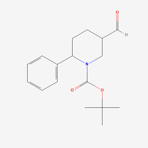 1352278-12-6 tert-butyl 5-formyl-2-phenylpiperidine-1-carboxylate chemical structure