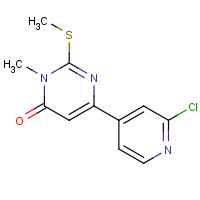 861417-73-4 6-(2-chloropyridin-4-yl)-3-methyl-2-methylsulfanylpyrimidin-4-one chemical structure