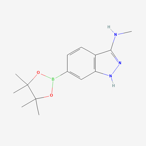 1187968-51-9 N-methyl-6-(4,4,5,5-tetramethyl-1,3,2-dioxaborolan-2-yl)-1H-indazol-3-amine chemical structure