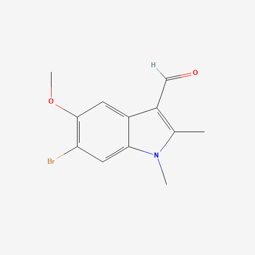 111083-32-0 6-bromo-5-methoxy-1,2-dimethylindole-3-carbaldehyde chemical structure