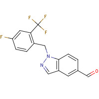 1312704-83-8 1-[[4-fluoro-2-(trifluoromethyl)phenyl]methyl]indazole-5-carbaldehyde chemical structure