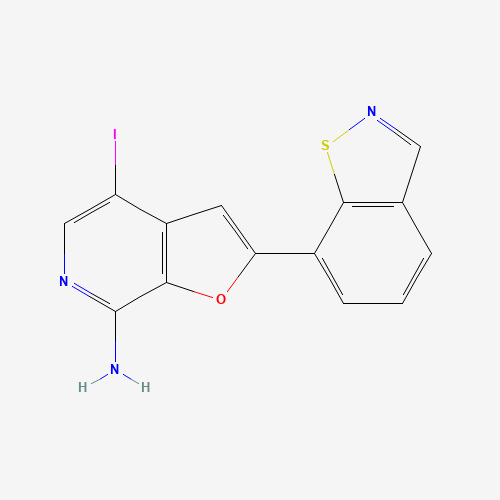 1326713-94-3 2-(1,2-benzothiazol-7-yl)-4-iodofuro[2,3-c]pyridin-7-amine chemical structure