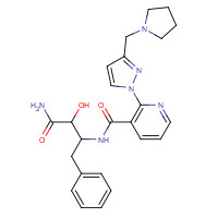 1547094-26-7 N-(4-amino-3-hydroxy-4-oxo-1-phenylbutan-2-yl)-2-[3-(pyrrolidin-1-ylmethyl)pyrazol-1-yl]pyridine-3-carboxamide chemical structure
