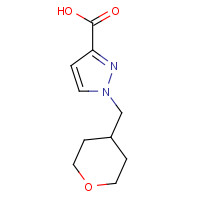 1309785-32-7 1-(oxan-4-ylmethyl)pyrazole-3-carboxylic acid chemical structure