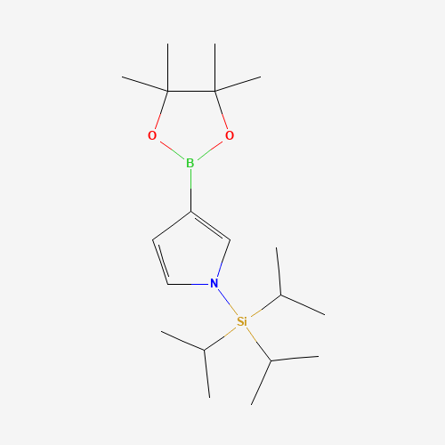 365564-11-0 tri(propan-2-yl)-[3-(4,4,5,5-tetramethyl-1,3,2-dioxaborolan-2-yl)pyrrol-1-yl]silane chemical structure
