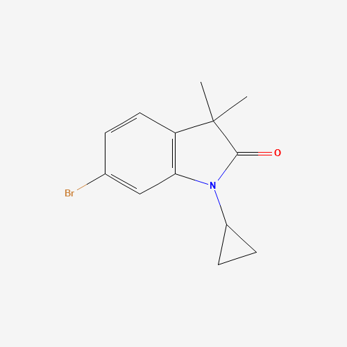 1581753-62-9 6-bromo-1-cyclopropyl-3,3-dimethylindol-2-one chemical structure