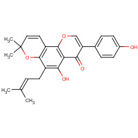 482-53-1 5-hydroxy-3-(4-hydroxyphenyl)-8,8-dimethyl-6-(3-methylbut-2-enyl)pyrano[2,3-h]chromen-4-one chemical structure