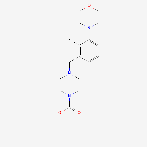 1460032-98-7 tert-butyl 4-[(2-methyl-3-morpholin-4-ylphenyl)methyl]piperazine-1-carboxylate chemical structure