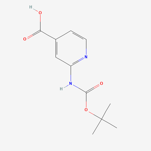 365412-92-6 2-[(2-methylpropan-2-yl)oxycarbonylamino]pyridine-4-carboxylic acid chemical structure
