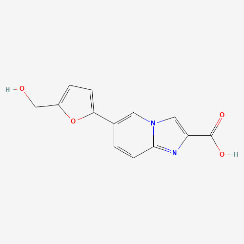 1167626-66-5 6-[5-(hydroxymethyl)furan-2-yl]imidazo[1,2-a]pyridine-2-carboxylic acid chemical structure