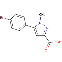 852815-32-8 5-(4-bromophenyl)-1-methylpyrazole-3-carboxylic acid chemical structure