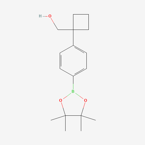 1398331-84-4 [1-[4-(4,4,5,5-tetramethyl-1,3,2-dioxaborolan-2-yl)phenyl]cyclobutyl]methanol chemical structure
