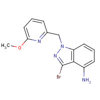 1527518-26-8 3-bromo-1-[(6-methoxypyridin-2-yl)methyl]indazol-4-amine chemical structure