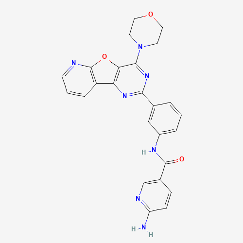 371942-69-7 6-amino-N-[3-(4-morpholin-4-ylpyrido[2,3]furo[2,4-b]pyrimidin-2-yl)phenyl]pyridine-3-carboxamide chemical structure