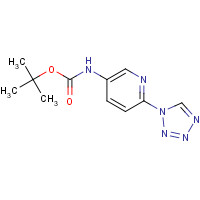 1266335-79-8 tert-butyl N-[6-(tetrazol-1-yl)pyridin-3-yl]carbamate chemical structure