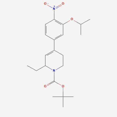 1462950-52-2 tert-butyl 6-ethyl-4-(4-nitro-3-propan-2-yloxyphenyl)-3,6-dihydro-2H-pyridine-1-carboxylate chemical structure