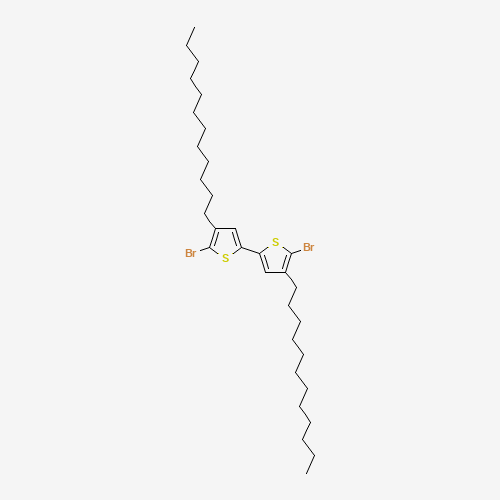 753470-95-0 2-bromo-5-(5-bromo-4-dodecylthiophen-2-yl)-3-dodecylthiophene chemical structure