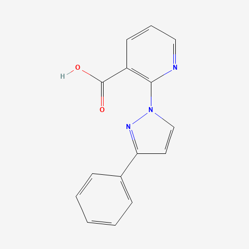 1037828-54-8 2-(3-phenylpyrazol-1-yl)pyridine-3-carboxylic acid chemical structure