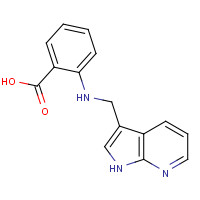 645418-79-7 2-(1H-pyrrolo[2,3-b]pyridin-3-ylmethylamino)benzoic acid chemical structure