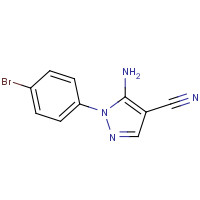 5334-28-1 5-amino-1-(4-bromophenyl)pyrazole-4-carbonitrile chemical structure