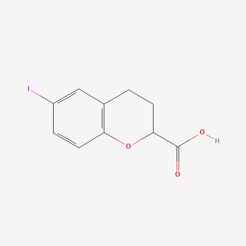 227960-58-9 6-iodo-3,4-dihydro-2H-chromene-2-carboxylic acid chemical structure